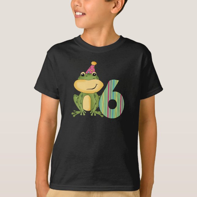 Grenouille de fête 6e anniversaire T-shirts et cad (Devant)