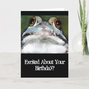 Grenouille drôle, carte d'anniversaire : Art