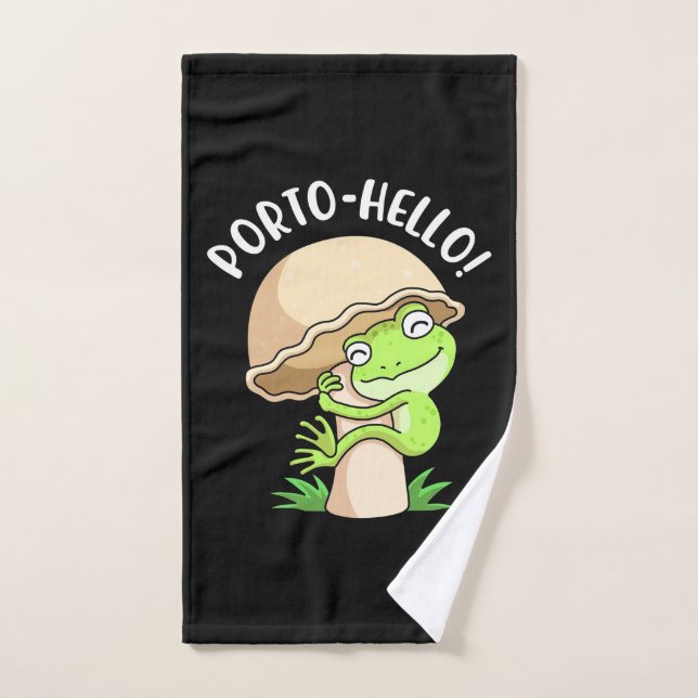 Grenouille Et Champignons (Serviette à main)