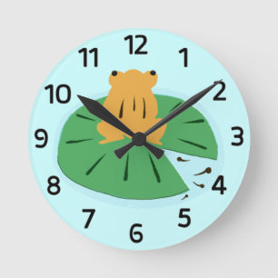 Grenouille et têtards et horloge murale de nénup