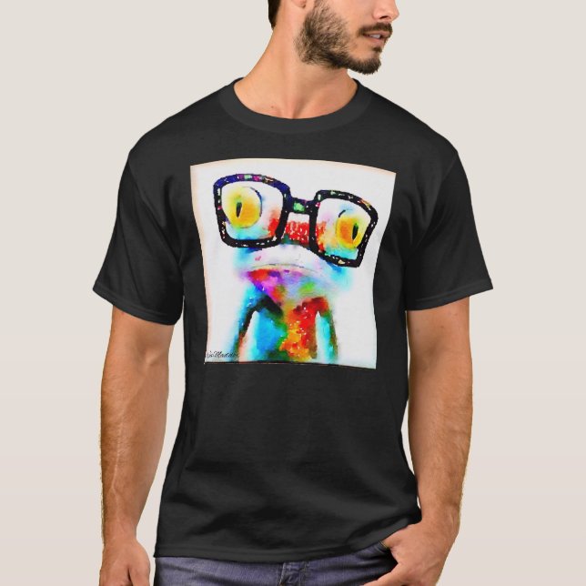 Grenouille géniale de T-shirt de haute qualité (Devant)