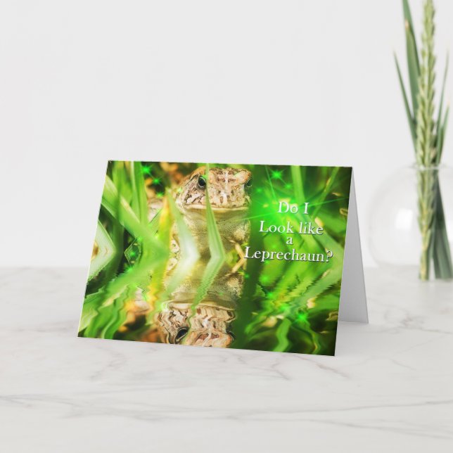 Grenouille Leprechaun - Carte de jour St. Patrick (Devant)