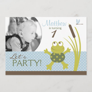 Grenouille nageante de Ribbit Invitation d'anniver