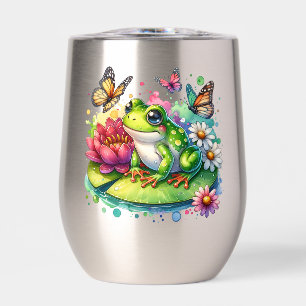 Grenouille personnalisée avec fleurs sur Lilypad I