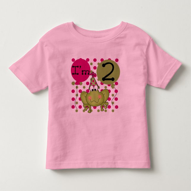 Grenouille rose 2e t-shirts et cadeaux d'anniversa (Devant)