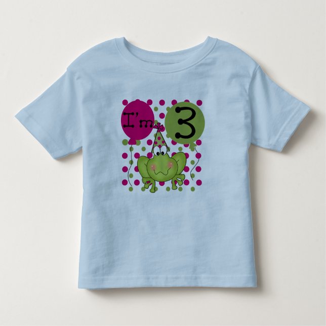 Grenouille rose 3ème anniversaire Tshirts et cadea (Devant)