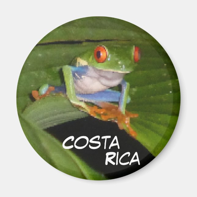 Grenouille rouge Gaudy Aimant personnalisable (Devant)