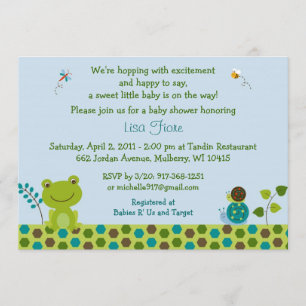 Grenouille Snail Bug Baby Shower Invitations