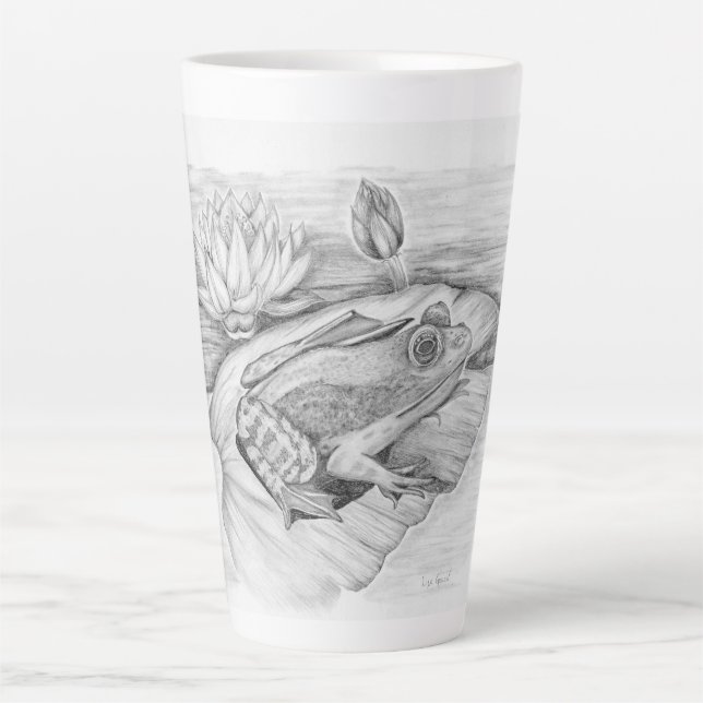 Grenouille sur Lily Pad Latte Mug (Devant)