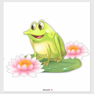 Grenouille sur Sticker Lili Pad