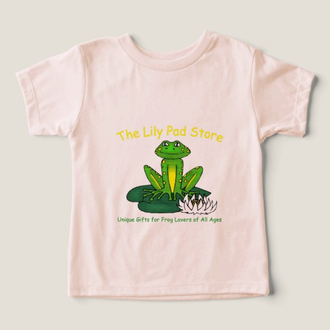 Grenouille sur une feuille de nénuphar rose clair (Design Recto)