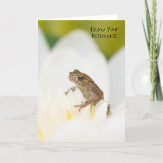 Grenouille sur une fleur Profitez de votre carte d