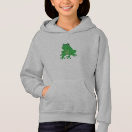 Grenouille verte sur Sweat - shirt à capuche de ba