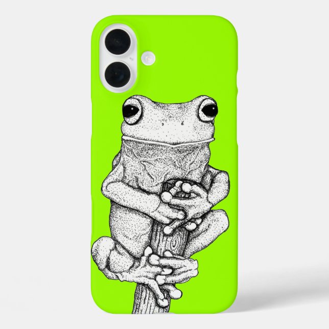 Grenouille verte sur un Coque - Art par Skye Ryan- (Verso)