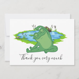 Grenouille Yoga Carte de remerciements avec arrièr
