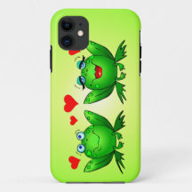 Grenouilles dans le coque iphone d'amour