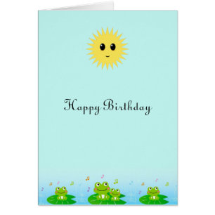 Grenouilles mignonnes et Joyeux anniversaire du so