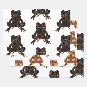 Grenouilles Papier d'enrobage de galerie Feuille p