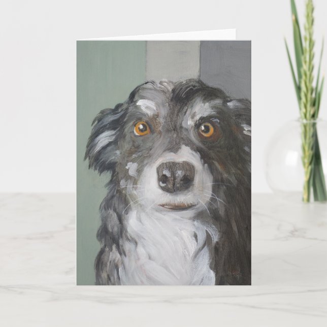 Grenz-Collie-Grußkarte Karte (Vorderseite)