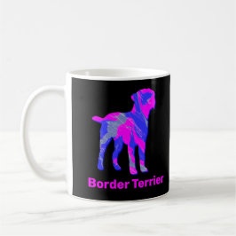 Grenz Terrier Dog heiß rosa und blau Kaffeetasse
