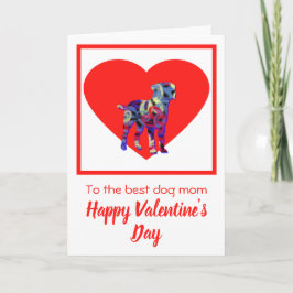 Grenz Terrier Dog Valentine Day Grußkarte Dankeskarte
