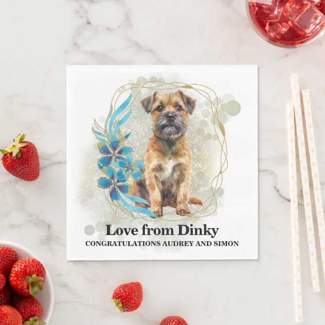 Grenz Terrier I do ToNapkins mit Hunde Foto Serviette (Beispiel)