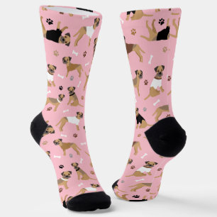 Grenz-Terrier-Knochen und Paws Socken