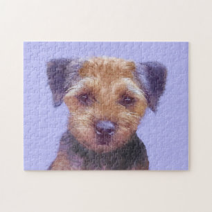 Grenz-Terrier-Malerei - Niedliche Original-Hunde-K