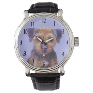 Grenz-Terrier-Malerei - Niedliche Original-Hunde-K Armbanduhr