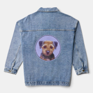 Grenz-Terrier-Malerei - Niedliche Original-Hunde-K Jeansjacke