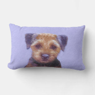 Grenz-Terrier-Malerei - Niedliche Original-Hunde-K Lendenkissen