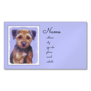 Grenz-Terrier-Malerei - Niedliche Original-Hunde-K Magnetische Visitenkarte