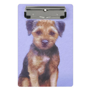 Grenz-Terrier-Malerei - Niedliche Original-Hunde-K Mini Klemmbrett