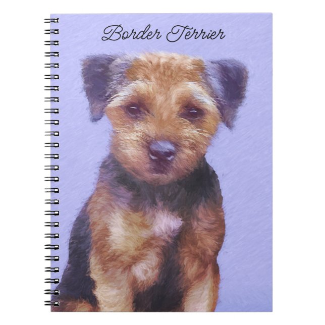 Grenz-Terrier-Malerei - Niedliche Original-Hunde-K Notizblock (Vorderseite)