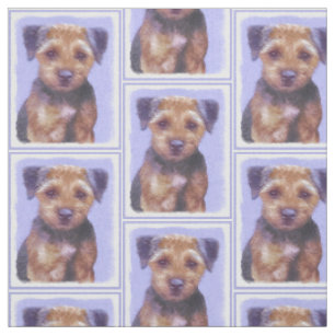 Grenz-Terrier-Malerei - Niedliche Original-Hunde-K Stoff