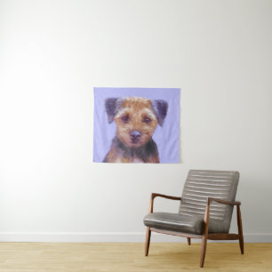 Grenz-Terrier-Malerei - Niedliche Original-Hunde-K Wandteppich