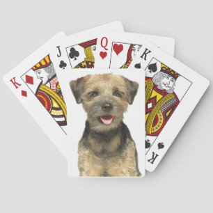 Grenz Terrier Sunshine und Schmetterlinge Spielkarten