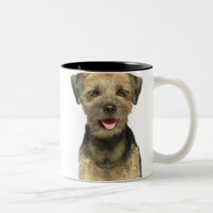 Grenz Terrier Sunshine und Schmetterlinge Zweifarbige Tasse