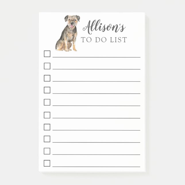 Grenzausgangshund Personalisiert zu führen Post-it Klebezettel (Vorderseite)