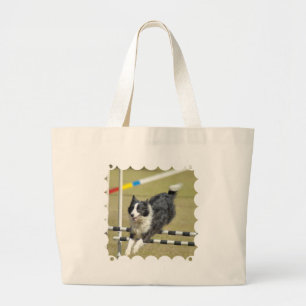 Grenzcollie-Agility-Leinwand-Tasche Jumbo Stoffbeutel