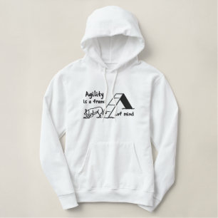 Grenzcollie-Agility-Rahmen des Verstandes Bestickter Hoodie