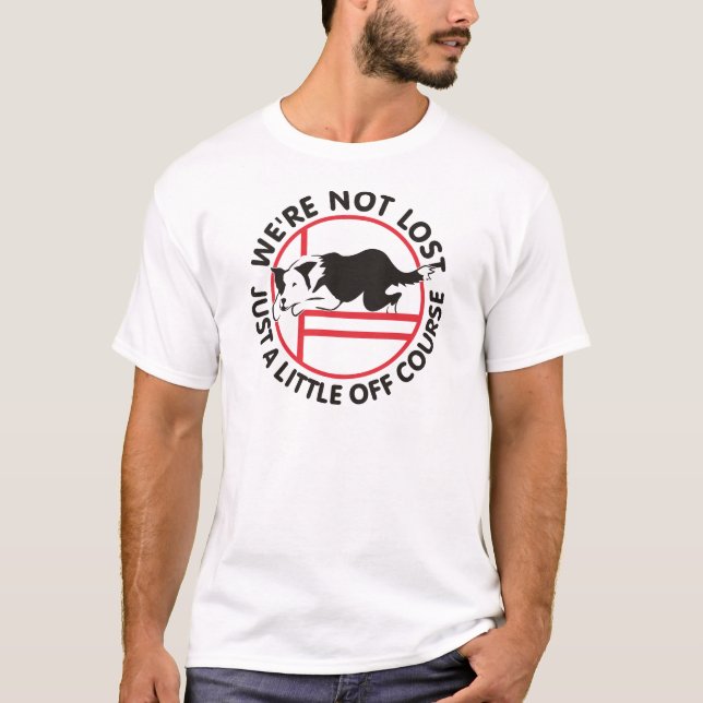 Grenzcollie-Agility weg vom Kurs T-Shirt (Vorderseite)