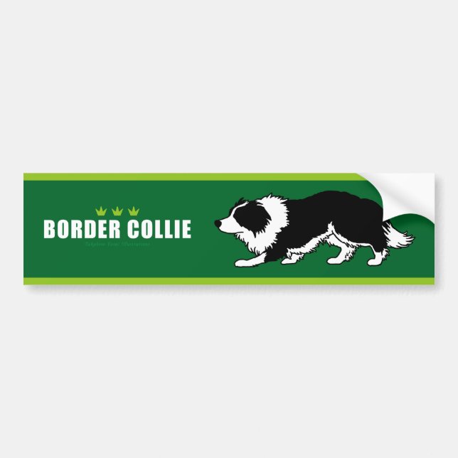 Grenzcollie-Autoaufkleber Autoaufkleber (Vorne)