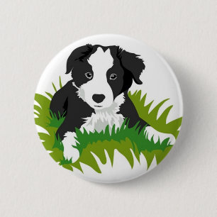 Grenzcollie-Button Button