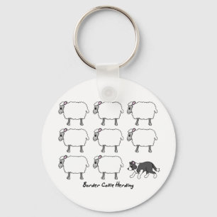 Grenzcollie, der Schaf-Schlüsselanhänger in Herd Schlüsselanhänger