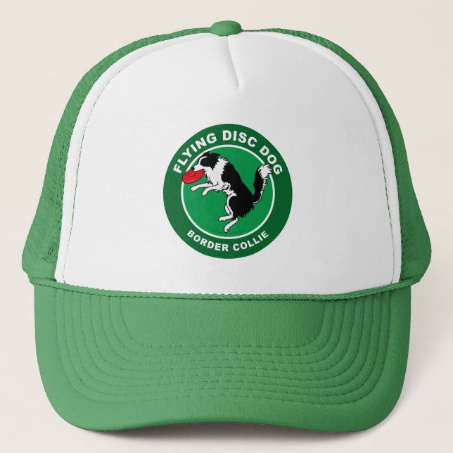 Grenzcollie-Fliegen-Disc-Hundefernlastfahrer-Hut Truckerkappe (Vorderseite)