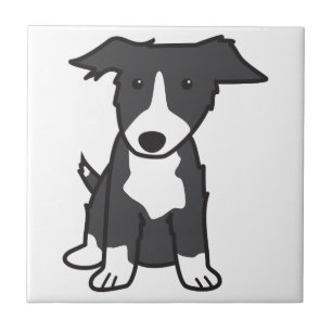 Grenzcollie-HundeCartoon Fliese