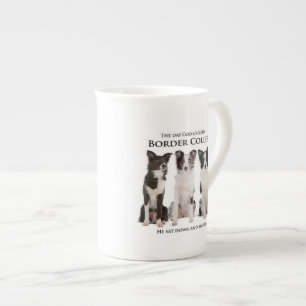 Grenzcollie-Knochen-China-Tasse Prozellantasse