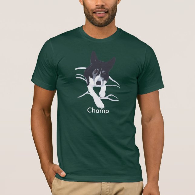 Grenzcollie-personalisierter Hundeshirt für Leute T-Shirt (Vorderseite)