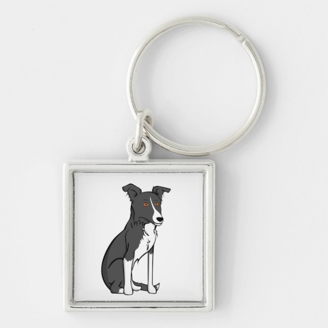 Grenzcollie-Schlüsselanhänger Schlüsselanhänger (Vorne)